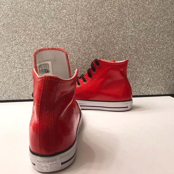 Men’s Converse Chuck Taylor Red Glossy High Top - Picture 4 of 9